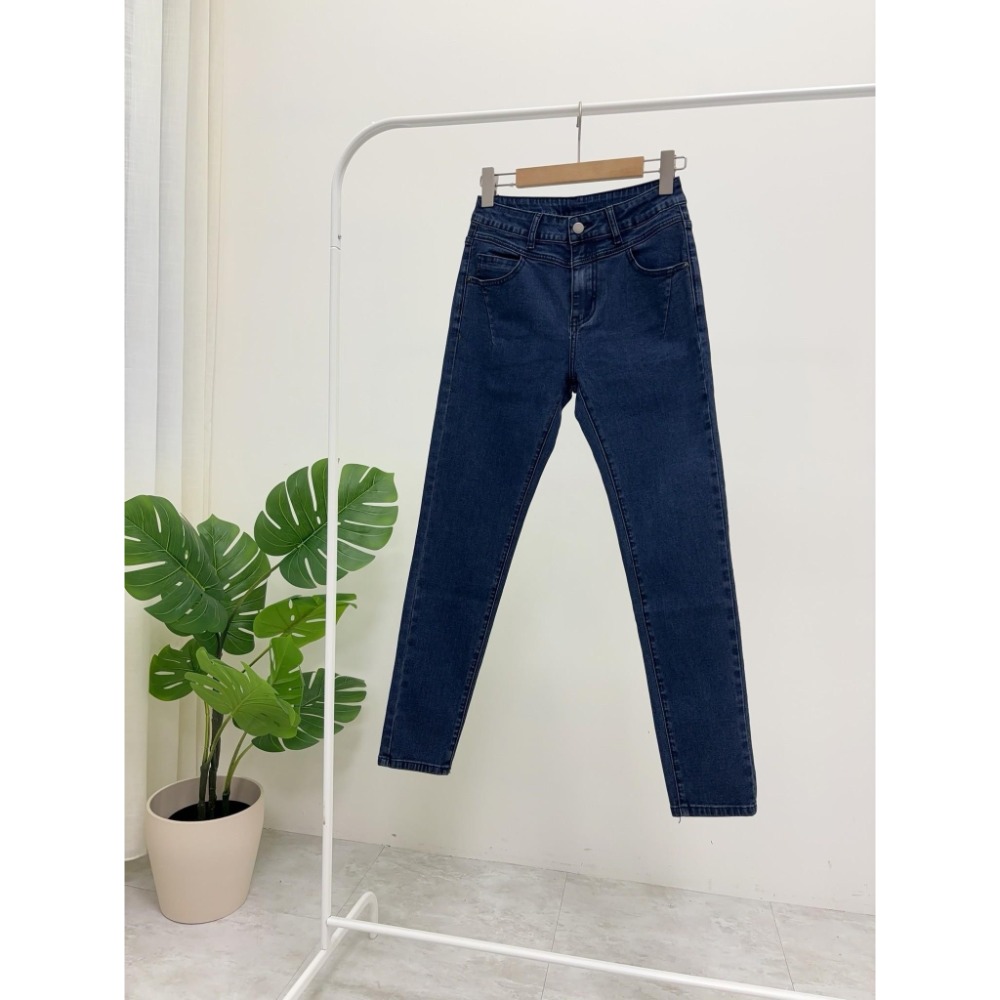 💜LLP004 經典深藍丹寧褲-細節圖5