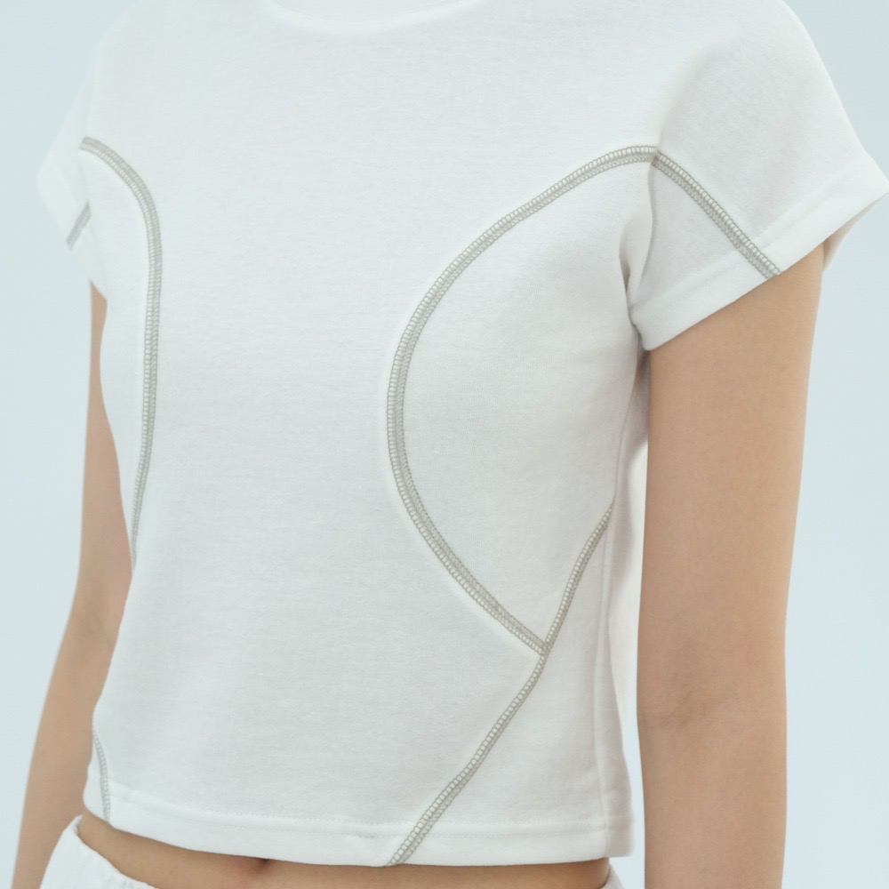 韓國東大門 現貨 正韓圓領外車線上衣-細節圖2