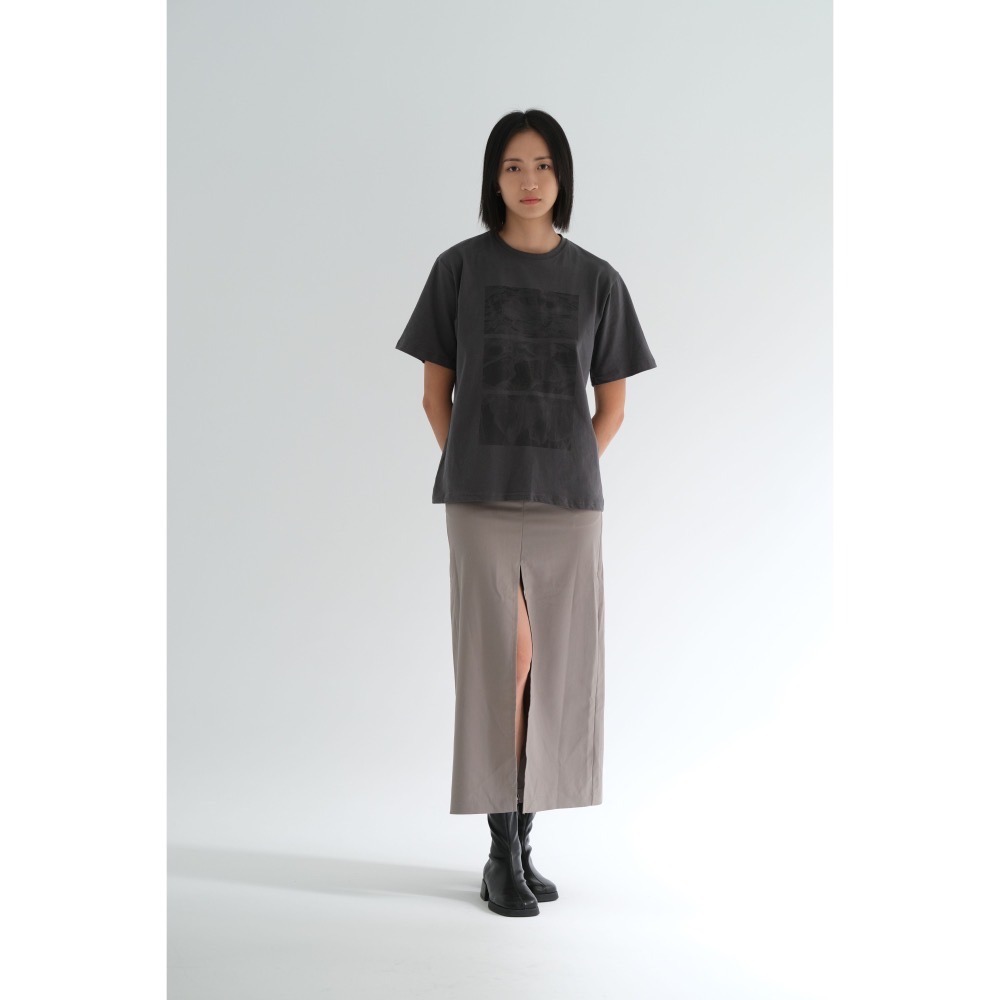 韓國東大門 現貨 正韓波光粼粼印花T-細節圖5