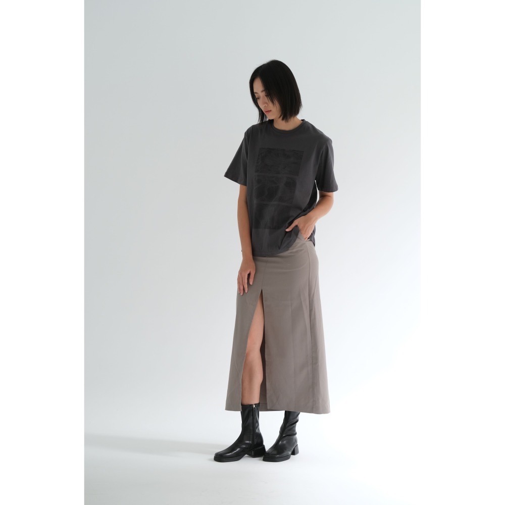 韓國東大門 現貨 正韓波光粼粼印花T-細節圖7