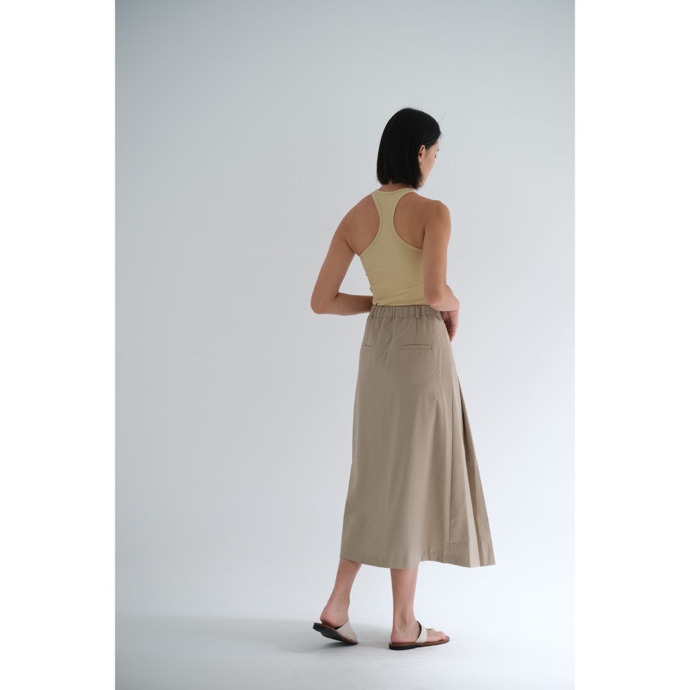 韓國東大門 現貨 正韓後腰鬆緊百褶長裙-細節圖6