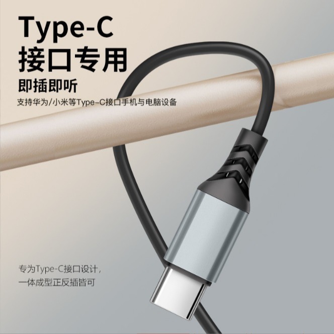 力拓 Type C 數位音頻耳機 可通話 可播放音樂 TypeC耳機 內建DAC晶片 三星 OPPO 小米 iPad可用-細節圖2