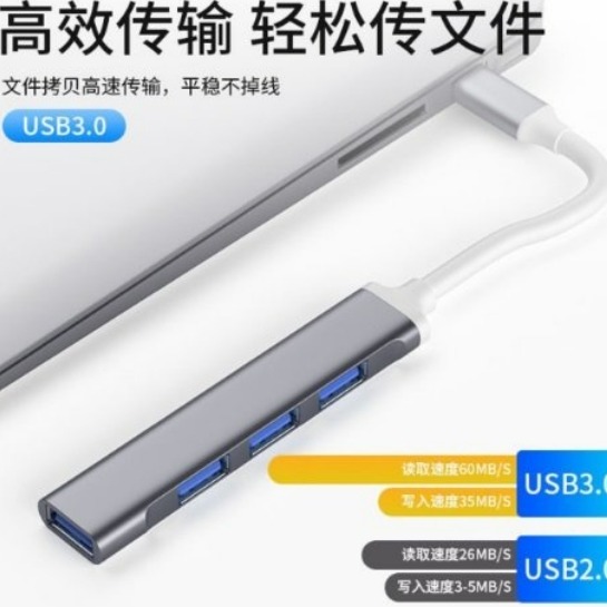 TypeC USB HUB Type C 四合一擴充埠 USB4孔擴充 iPad Mac 筆電 平板均可用-細節圖5