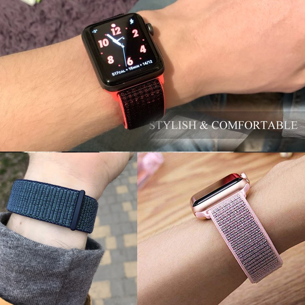 Apple watch 運動型錶帶 Apple watch S7 S8 SE 迴環錶帶 Apple watch尼龍錶帶-細節圖3