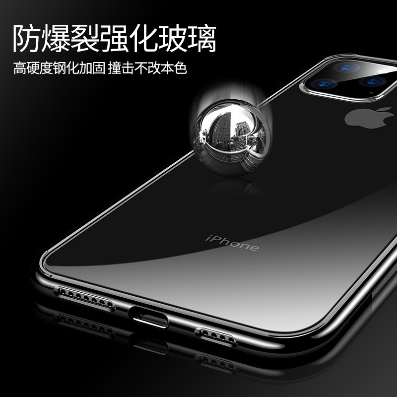 iPhone 11 晶透玻璃保護殼 iPhone11 Pro、iPhone 11 Pro Max 6D玻璃保護套-細節圖4