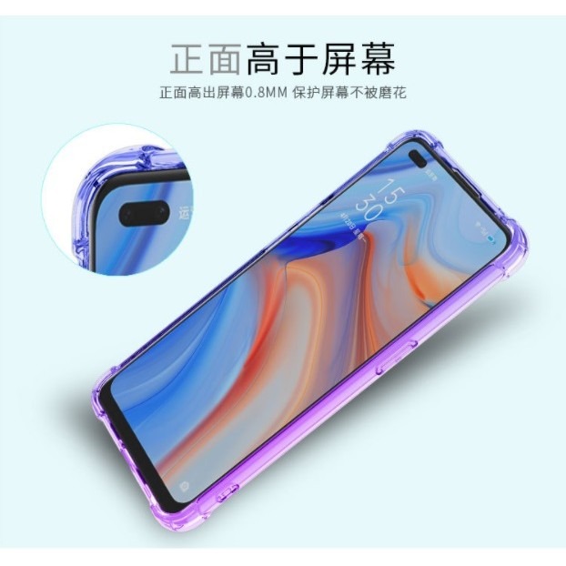 OPPO RENO5 RENO5 Pro 四角防摔漸變殼 OPPO Reno 5 / Reno 5 Pro漸變軟膠套-細節圖5