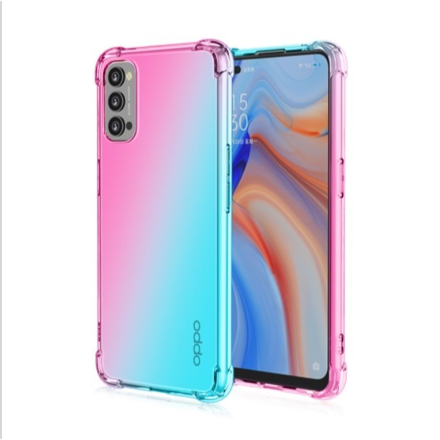 OPPO RENO5 RENO5 Pro 四角防摔漸變殼 OPPO Reno 5 / Reno 5 Pro漸變軟膠套-細節圖9