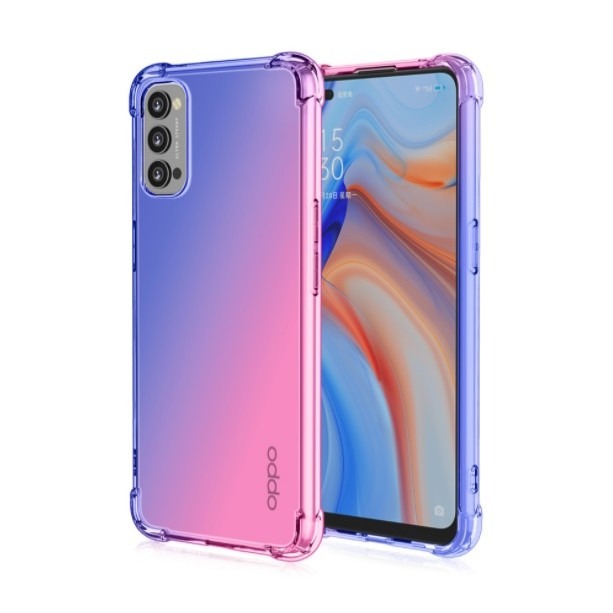 OPPO RENO5 RENO5 Pro 四角防摔漸變殼 OPPO Reno 5 / Reno 5 Pro漸變軟膠套-細節圖10