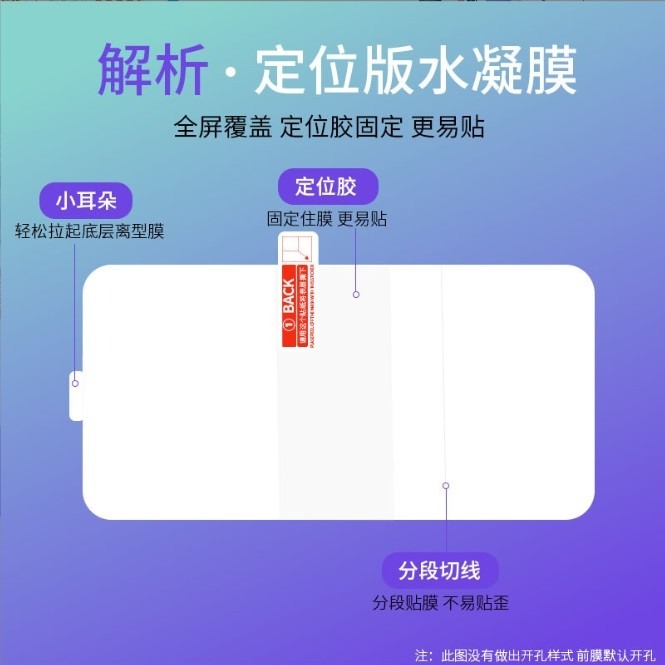 [兩片裝] VIVO X80 / X80 Pro 定位貼水凝膜 VIVO X80 Pro 螢幕保護貼 X80水凝膜-細節圖8