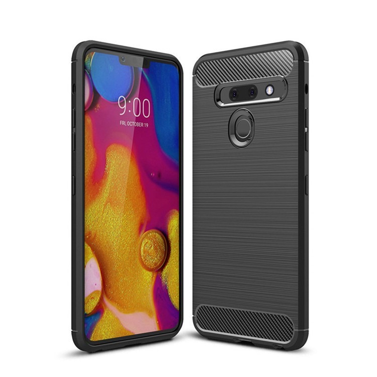 LG G8 G8S G8X 碳纖維拉絲殼 LG G8 G8S G8X 矽膠保護套 G8 G8S G8X 手機殼-細節圖9