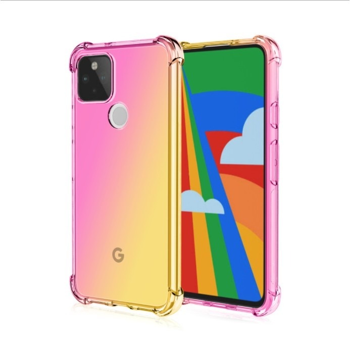 Google Pixel 4A 5A 四角防摔漸變殼 Pixel 4A Pixel 5A 漸變色保護套 防摔殼-細節圖7