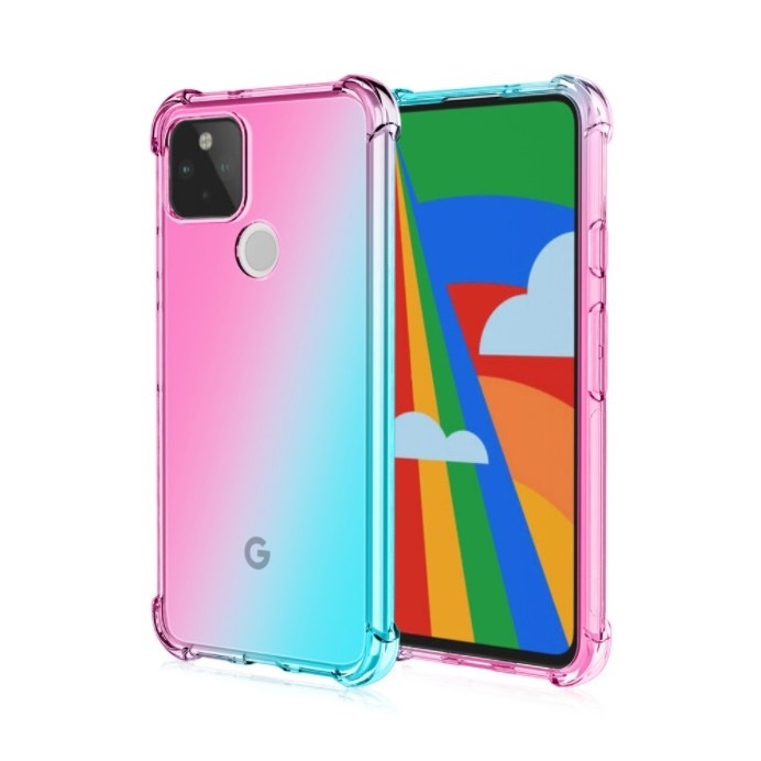 Google Pixel 4A 5A 四角防摔漸變殼 Pixel 4A Pixel 5A 漸變色保護套 防摔殼-細節圖8