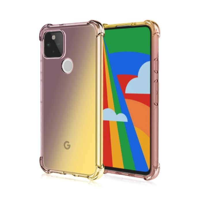 Google Pixel 4A 5A 四角防摔漸變殼 Pixel 4A Pixel 5A 漸變色保護套 防摔殼-細節圖9