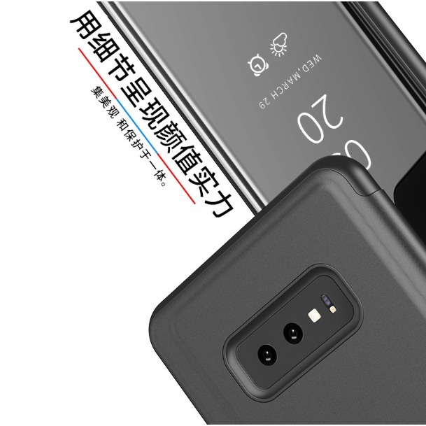 三星S10 S10 plus 電鍍鏡面皮套 三星S10 S10+ 專用保護套-細節圖5