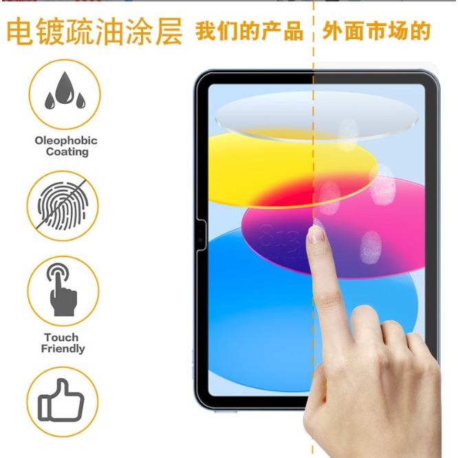 iPad 10代 10.9吋 鋼化玻璃膜 iPad 10th 玻璃保護貼 iPad 10 平版玻璃膜 10.9吋-細節圖3