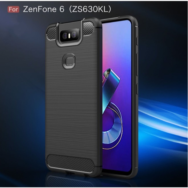 華碩 Zenfone 6 專用碳纖維拉絲保護套 ASUS ZS630KL 保護殼-細節圖2
