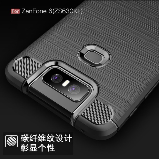 華碩 Zenfone 6 專用碳纖維拉絲保護套 ASUS ZS630KL 保護殼-細節圖4