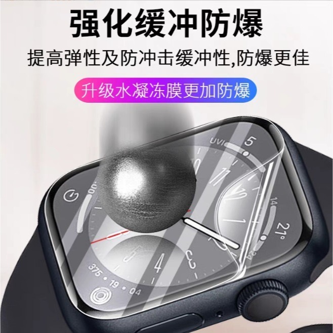 Apple watch Series 9 保護貼 Apple watch S9 定位貼水凝膜 Ultra2 水凝膜-細節圖2