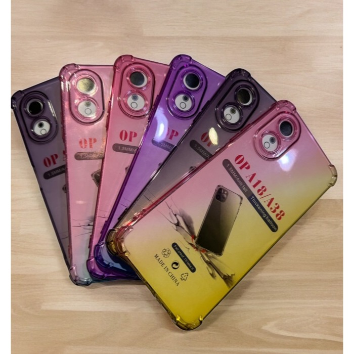 OPPO A18 A38 手機殼 OPPO A18 A38 漸變四角防摔殼 A18 A38 手機保護套-細節圖5