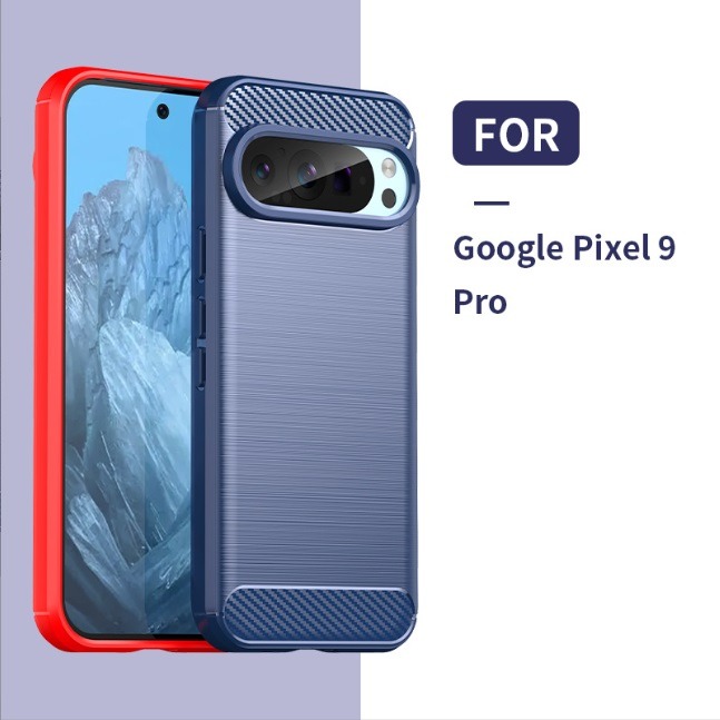 Google Pixel 9系列 手機保護殼 Pixel9 Pixel9 Pro碳纖維拉絲殼 Pixel 9 Pro保護-細節圖2