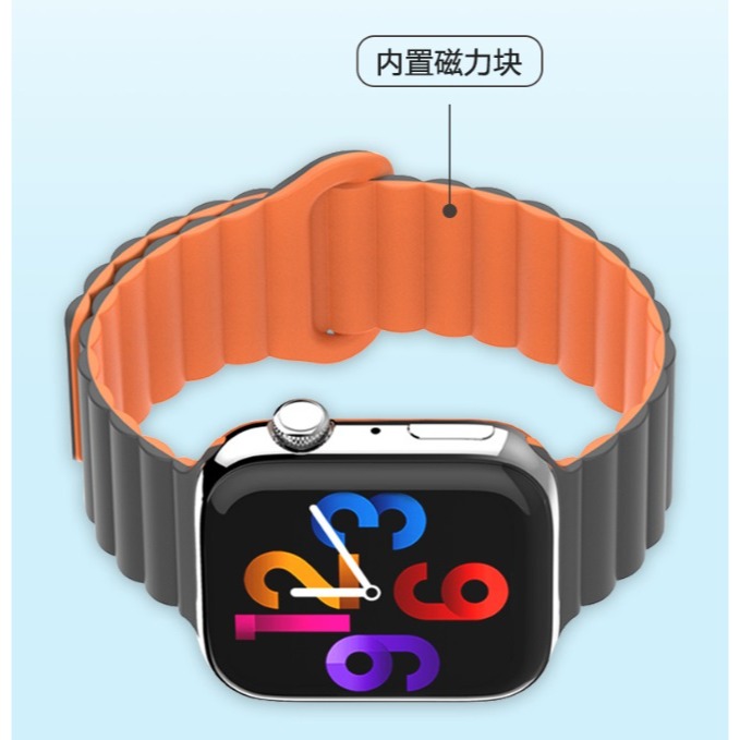 Apple watch S10 矽膠磁吸回環錶帶 Apple Watch10 膚感磁吸錶帶 AppleWatch S10-細節圖2