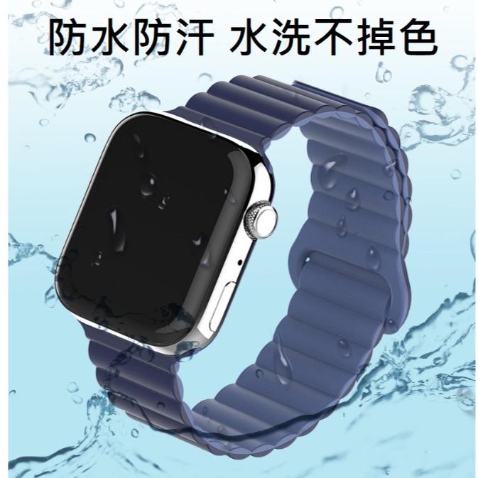 Apple watch S10 矽膠磁吸回環錶帶 Apple Watch10 膚感磁吸錶帶 AppleWatch S10-細節圖5