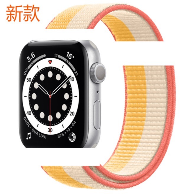 Apple watch S10 雙色尼龍回環錶帶 Apple Watch10 雙色運動錶帶 AppleWatch 10-細節圖2