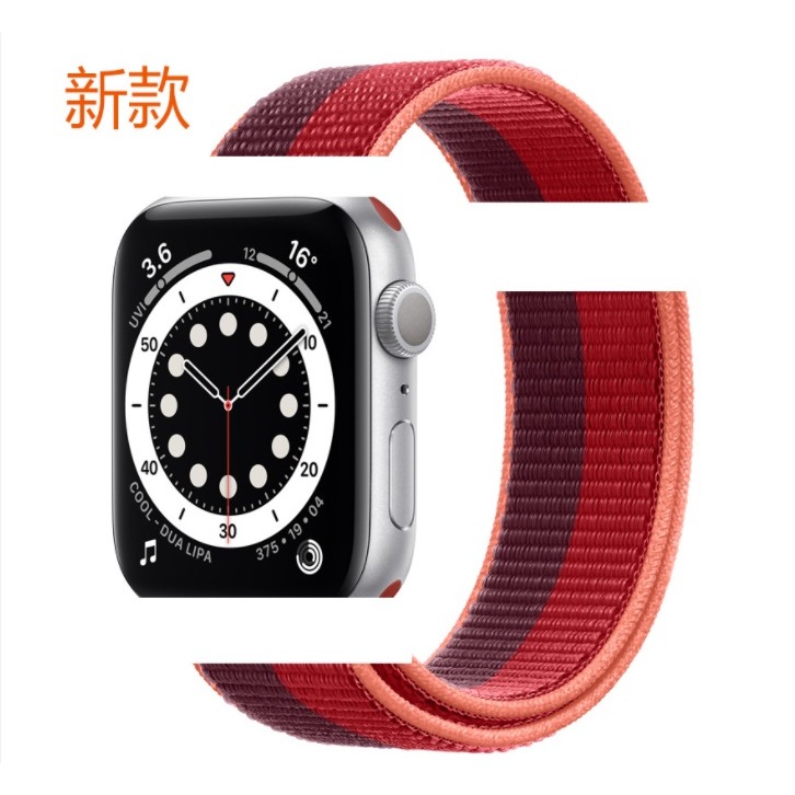 Apple watch S10 雙色尼龍回環錶帶 Apple Watch10 雙色運動錶帶 AppleWatch 10-細節圖3