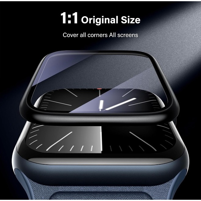 Apple watch 10 鋁合金邊框玻璃膜 apple watch S10 玻璃膜 46MM保護貼 附貼膜神器-細節圖4