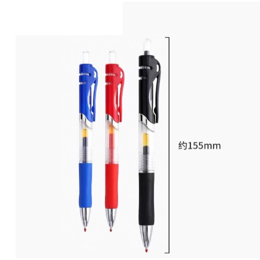 按壓式中性筆 0.5mm 中性筆 簽字筆 手寫筆 紅/藍/黑 三色 書寫流利不斷墨-細節圖6