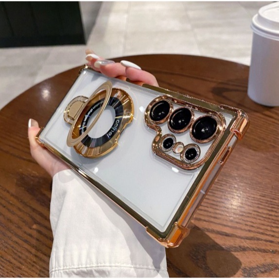 三星S25 系列 電鍍磁吸充電殼 三星 S25 S25+ S25 Ultra 磁吸支架保護殼 自帶鏡頭貼-規格圖11