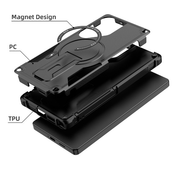 三星S25 S25+ S25Ultra 德甲隱形磁吸殼 三星 S25 S25+ S25 Ultra 磁吸支架保護殼-細節圖7