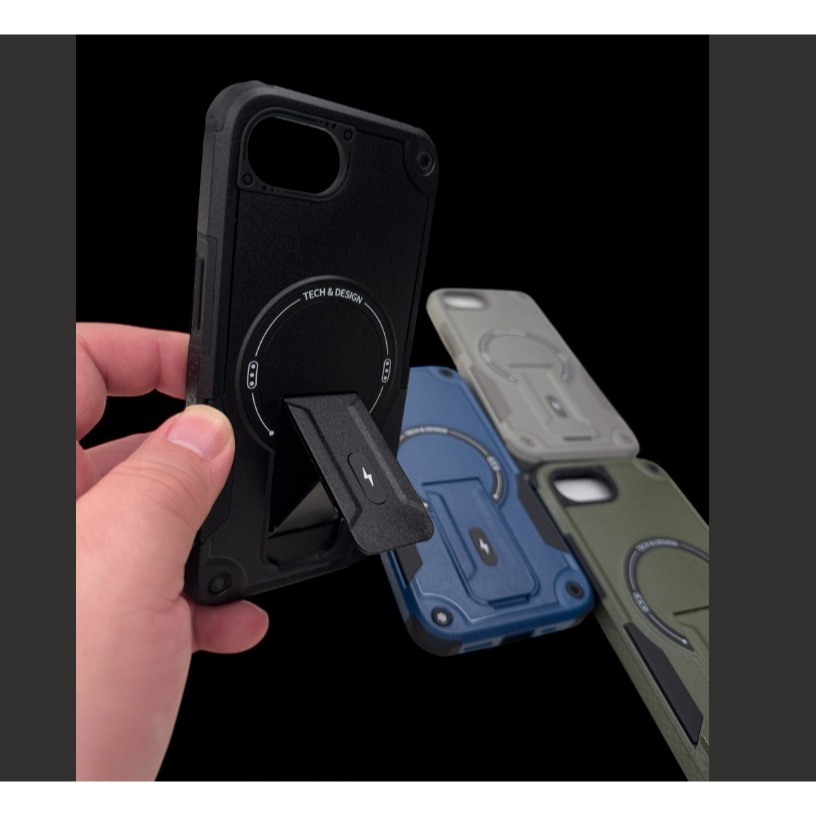 iPhone 16e 德甲磁吸支架殼 iPhone16e 磁吸支架保護殼 iPhone 16e 手機殼-細節圖3