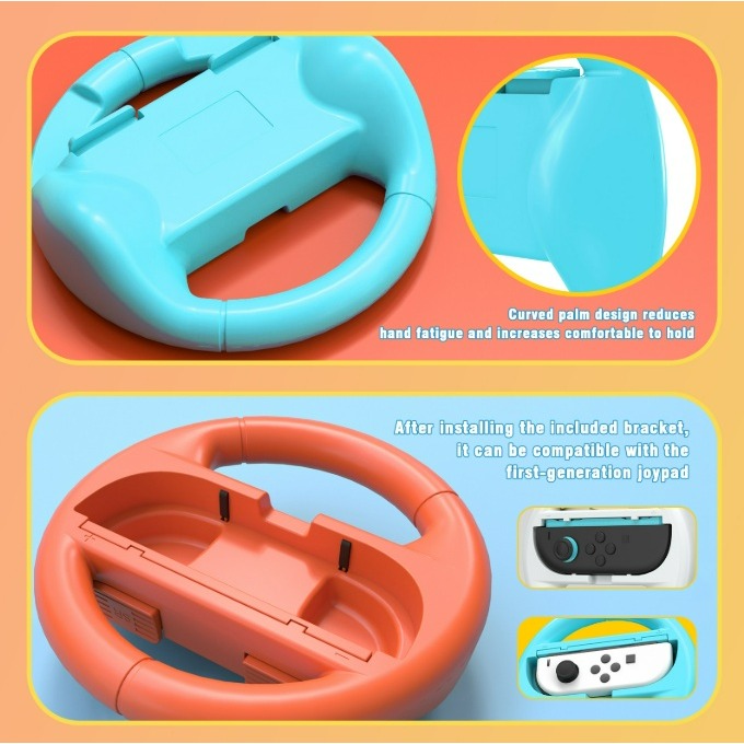 任天堂Switch2 方向盤 Switch2 馬力歐賽車方向盤 Switch2 遊戲手把 Switch2方向盤組 2個裝-細節圖3