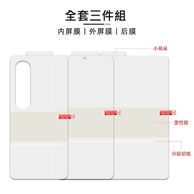 [兩片裝] 三星Z FOLD7 專用保護貼 三星Z fold7 定位貼水凝膜 三星Zfold7 奈米保護貼 水凝膜-規格圖7