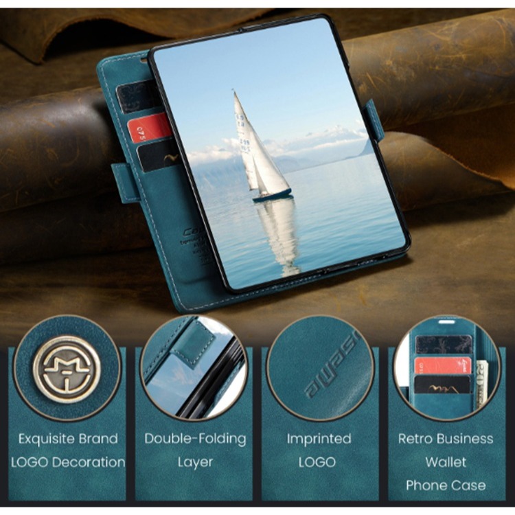 三星Z Fold7 經典翻蓋皮套 三星Z Fold 7 磁吸皮套 Zfold7 皮紋皮套-細節圖8