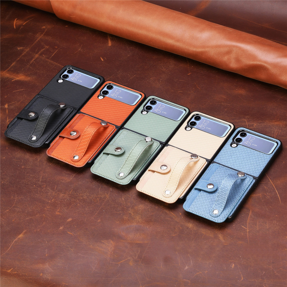 三星Z Flip7 腕帶支架保護殼 三星Z Flip 7 牛仔布紋保護套 Zflip7手機殼-細節圖7