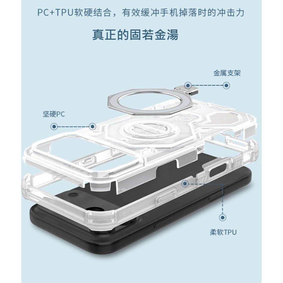 iPhone17 磁吸支架保護殼 iPhone Air iPhone 17 Pro Max 支架防摔殼-細節圖2