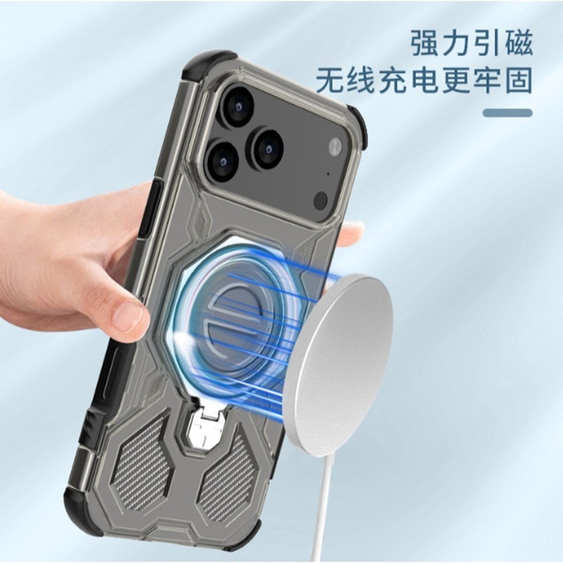iPhone17 磁吸支架保護殼 iPhone Air iPhone 17 Pro Max 支架防摔殼-細節圖5
