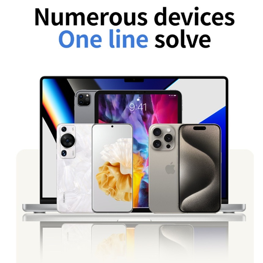 [車上必備] 倍魔 四合一充電線 多功能轉接線 支援65WPD快充 高速傳輸線 適用所有手機-細節圖6