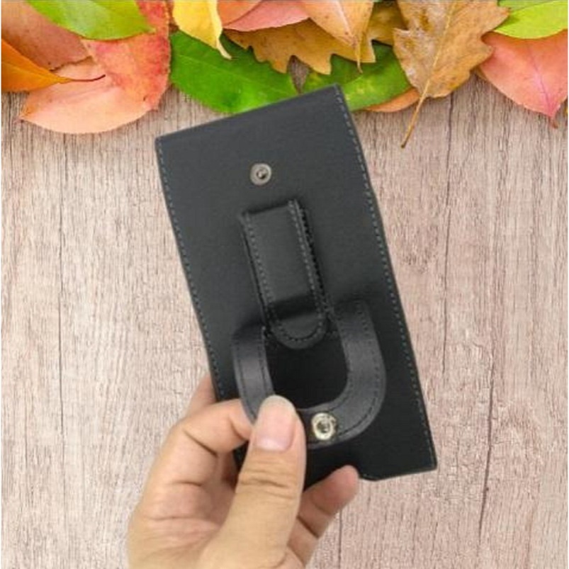 荔枝紋腰掛皮套 手機直立皮套 5~6.8吋手機均可適用 腰掛皮套 老人皮套 隱藏磁扣-細節圖3