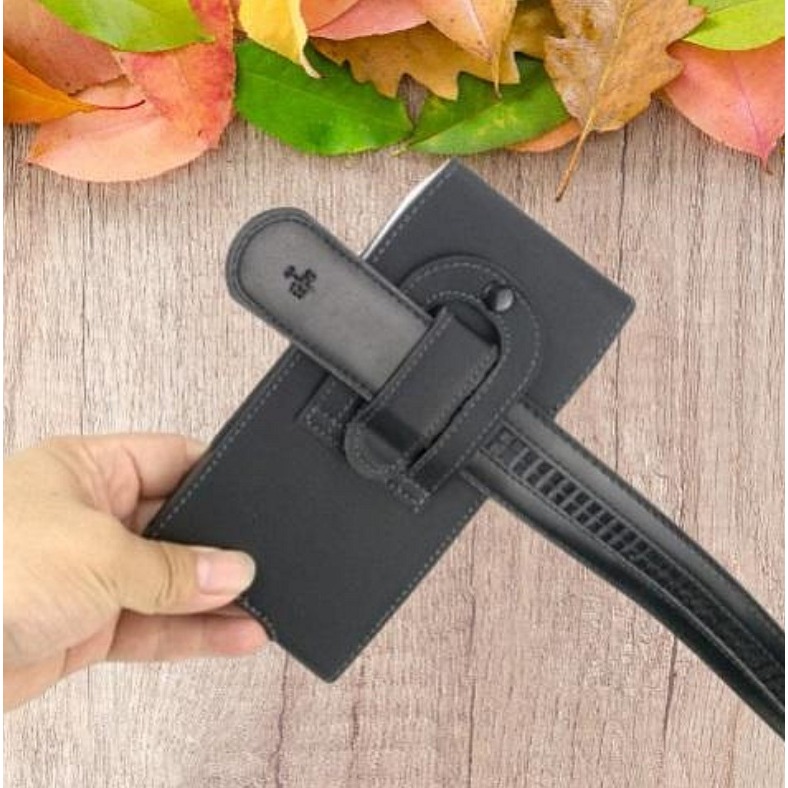 荔枝紋腰掛皮套 手機直立皮套 5~6.8吋手機均可適用 腰掛皮套 老人皮套 隱藏磁扣-細節圖4