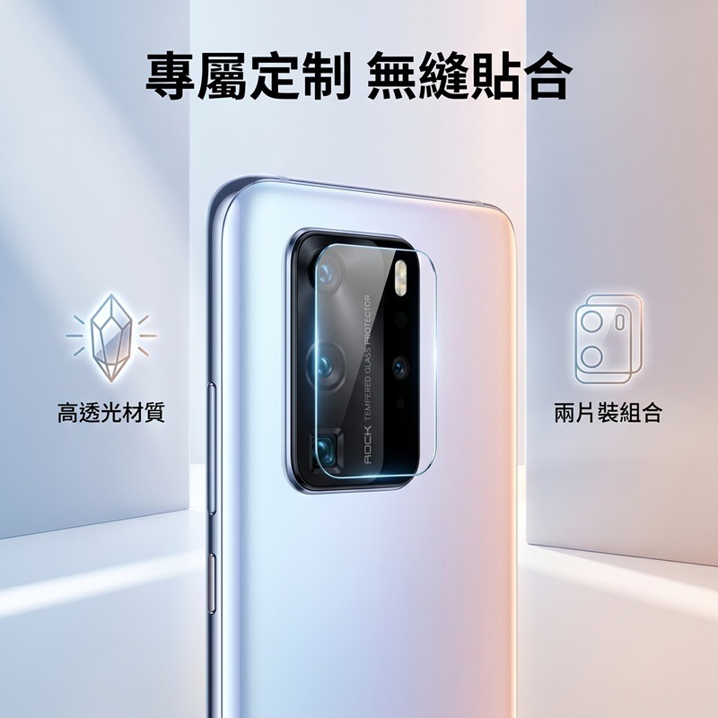 ROCK 華為 HUAWEI Mate 20 專用鋼化玻璃鏡頭保護貼(2片裝)-細節圖2