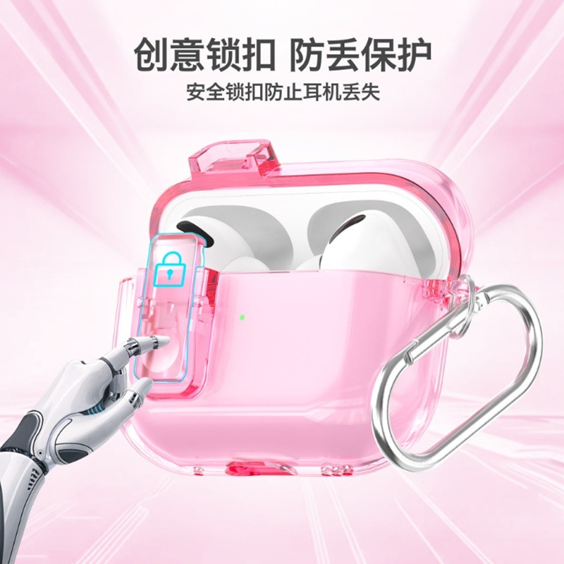 AirPods Pro透明開關保護殼 Airpods Pro 1/2/3 矽膠保護套-細節圖5