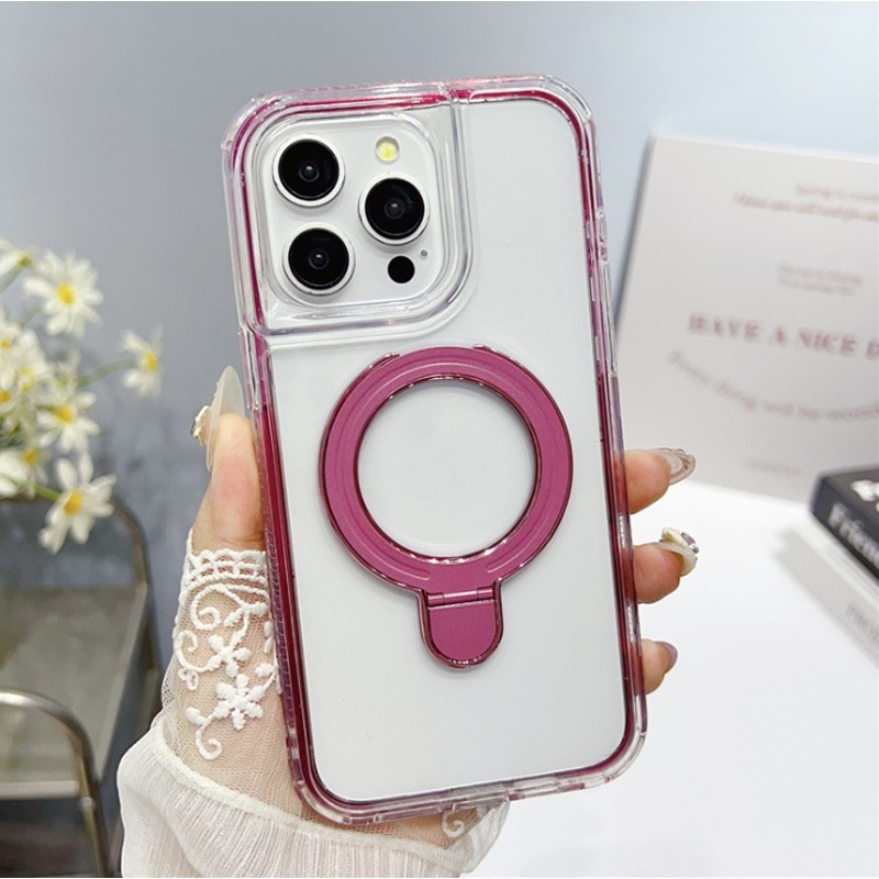 [買一送一] iPhone12系列 雙層磁吸支架手機殼 iPhone 12 Pro Max 透明支架防摔殼-規格圖9
