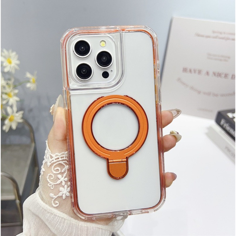 [買一送一] iPhone12系列 雙層磁吸支架手機殼 iPhone 12 Pro Max 透明支架防摔殼-規格圖9