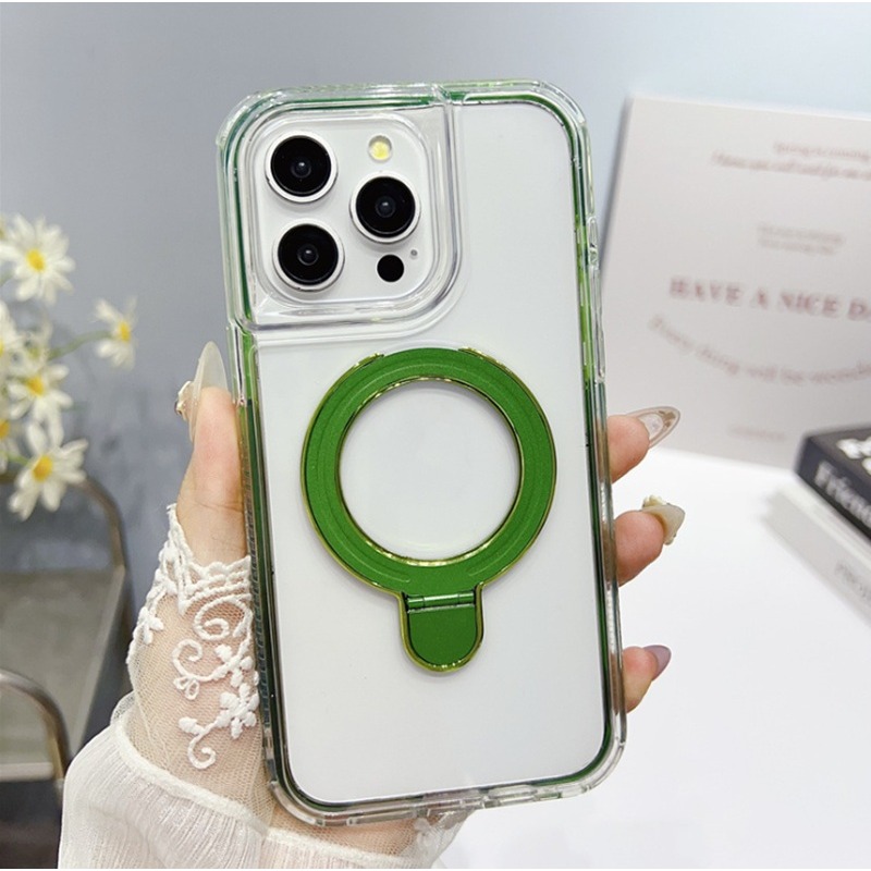 [買一送一] iPhone12系列 雙層磁吸支架手機殼 iPhone 12 Pro Max 透明支架防摔殼-規格圖9