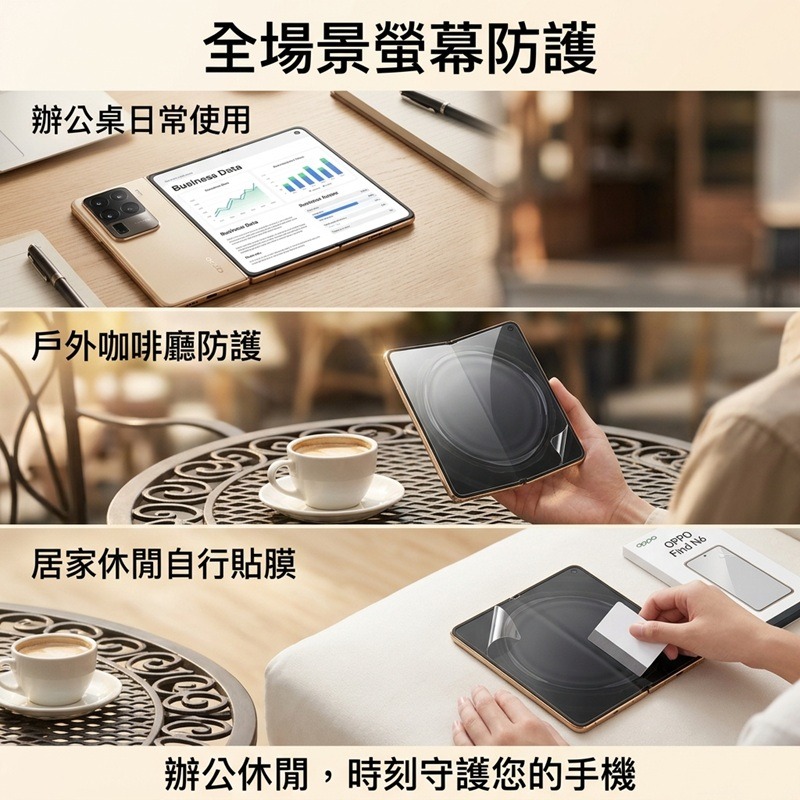 [兩片裝] OPPO Find N6 專用保護貼 OPPO Find N6 定位貼水凝膜 Find N6奈米保護貼-細節圖6