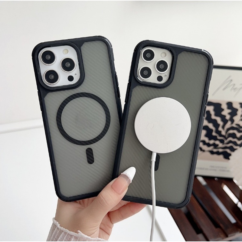 iPhone16 / iPhone16+ 碳纖維紋理磁吸殼 iPhone 16 plus 磁吸充電殼-細節圖5
