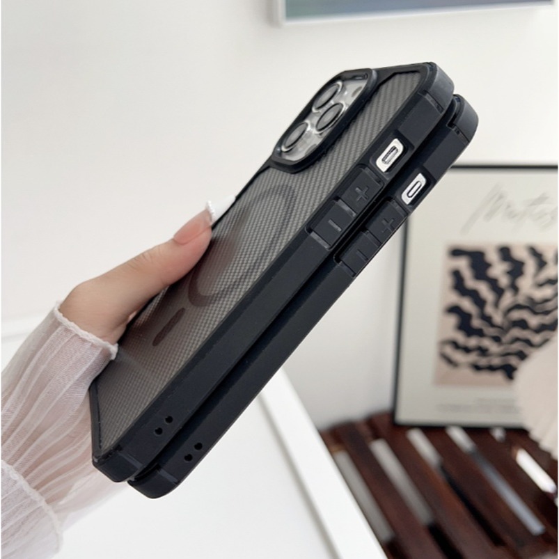 iPhone16 / iPhone16+ 碳纖維紋理磁吸殼 iPhone 16 plus 磁吸充電殼-細節圖6